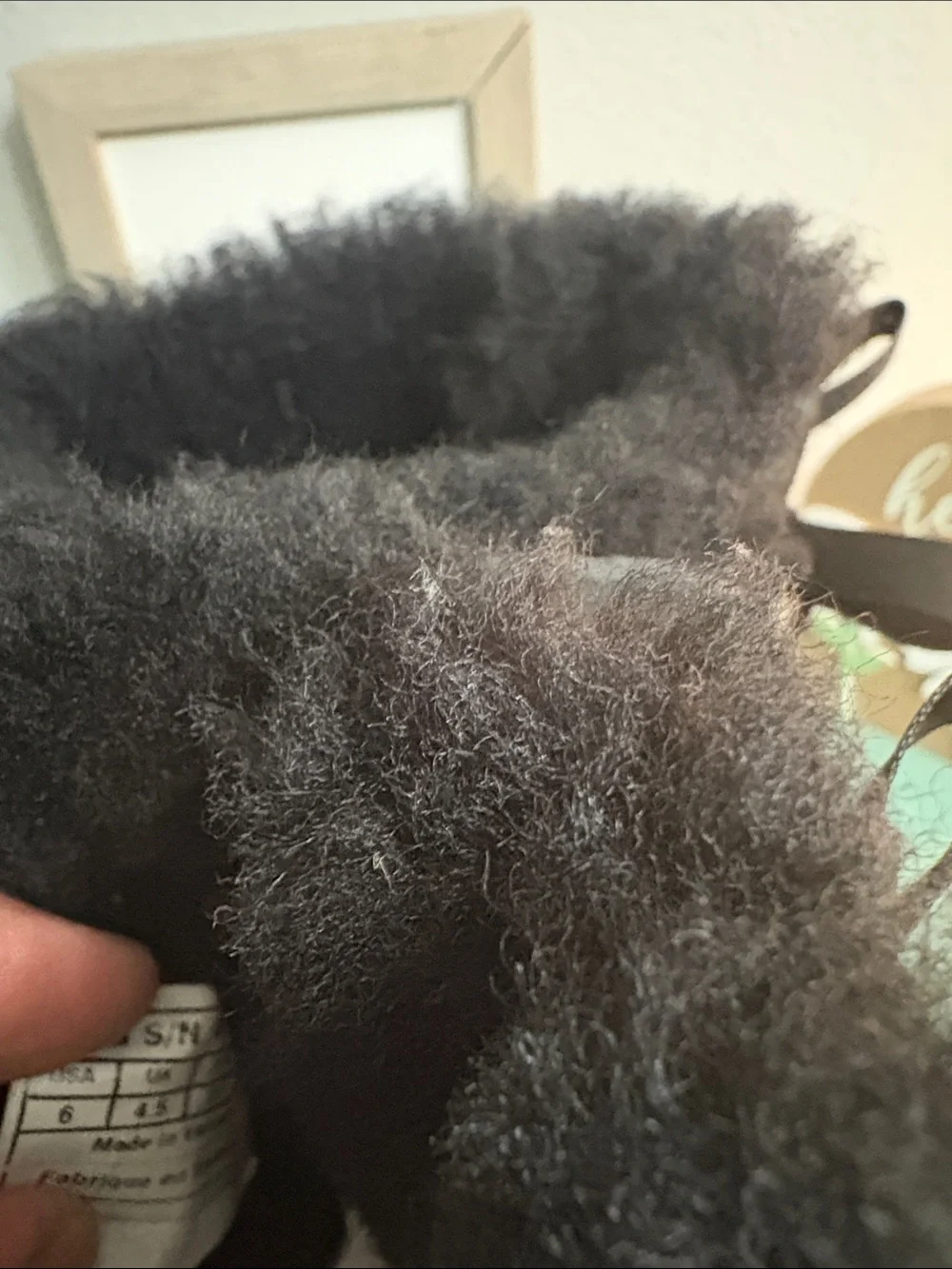 UGG Kids Black Suede Shearling Boots
